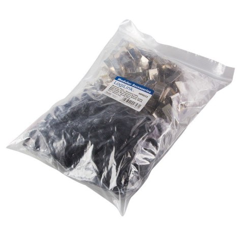 Wtyki RJ45 CAT.6 100szt. ekranowane z osłoną, czarne Wtyki RJ45 CAT.6 100szt. ekranowane z osłoną, czarne
