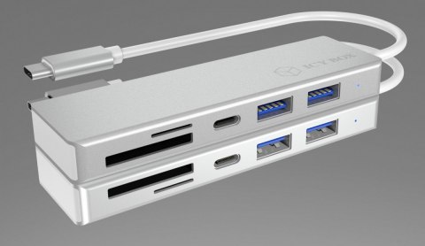 HUB USB 3.0 typu C z 3 portami USB i czytnikiem kart pamięci IB-HUB1413-CR HUB USB 3.0 typu C z 3 portami USB i czytnikiem kart pamięci IB-HUB1413-CR