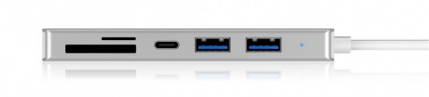 HUB USB 3.0 typu C z 3 portami USB i czytnikiem kart pamięci IB-HUB1413-CR HUB USB 3.0 typu C z 3 portami USB i czytnikiem kart pamięci IB-HUB1413-CR