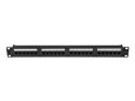Patchpanel 24 port 1U KAT6A PPUA-1024-B Czarny