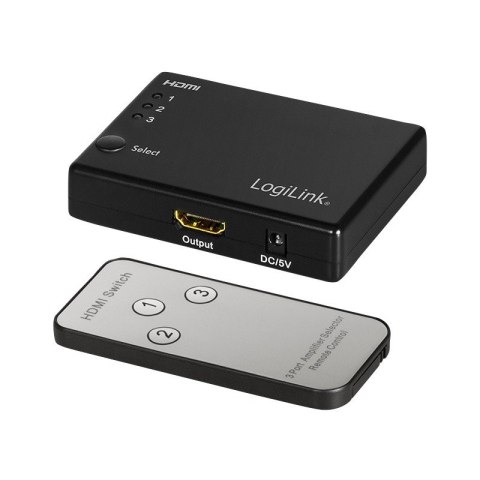 Przełącznik Switch 3x1 HDMI, 1080p 60Hz, z pilotem Przełącznik Switch 3x1 HDMI, 1080p 60Hz, z pilotem