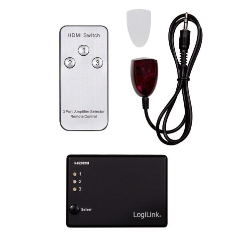 Przełącznik Switch 3x1 HDMI, 1080p 60Hz, z pilotem Przełącznik Switch 3x1 HDMI, 1080p 60Hz, z pilotem