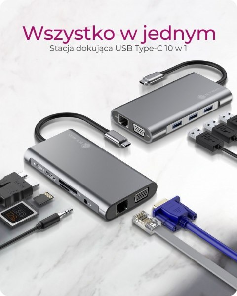 Stacja dokująca IB-DK4040-CPD TYPE-C z dwoma interfejsami wideo Stacja dokująca IB-DK4040-CPD TYPE-C z dwoma interfejsami wideo