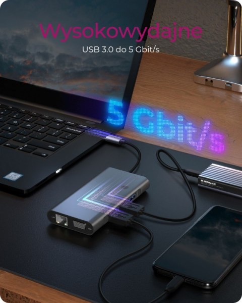 Stacja dokująca IB-DK4040-CPD TYPE-C z dwoma interfejsami wideo Stacja dokująca IB-DK4040-CPD TYPE-C z dwoma interfejsami wideo
