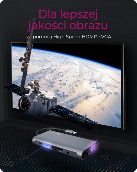 Stacja dokująca IB-DK4040-CPD TYPE-C z dwoma interfejsami wideo Stacja dokująca IB-DK4040-CPD TYPE-C z dwoma interfejsami wideo