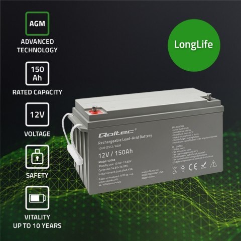 Akumulator AGM | 12V | 150Ah | max. 2250A Akumulator AGM | 12V | 150Ah | max. 2250A
