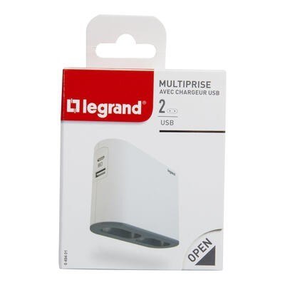 Rozgałęziacz 2x2P+USB AC Biało/czarny Rozgałęziacz 2x2P+USB AC Biało/czarny