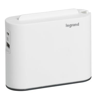 Rozgałęziacz 2x2P+USB AC Biało/czarny Rozgałęziacz 2x2P+USB AC Biało/czarny
