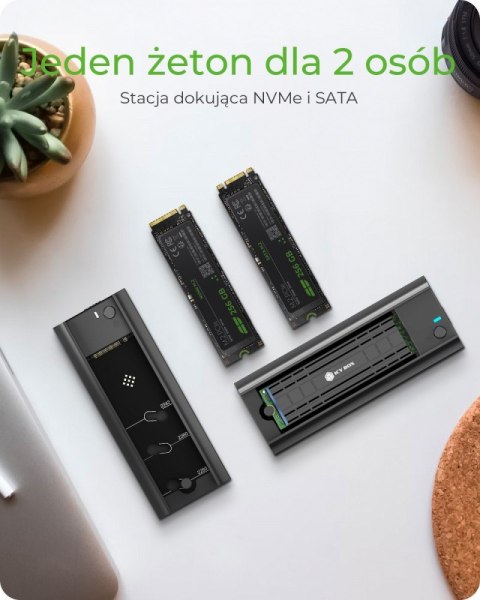 Stacja dokująca IB-180MC-C31 M.2 NVMe&SATA Docking, USB 3.2 (Gen2) Type-C, Aluminium Stacja dokująca IB-180MC-C31 M.2 NVMe&SATA Docking, USB 3.2 (Gen2) Type-C, Aluminium