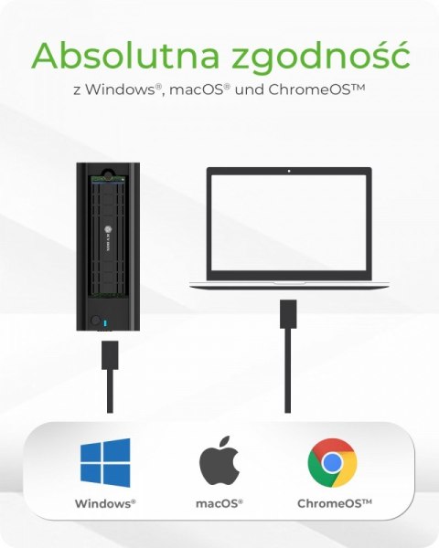 Stacja dokująca IB-180MC-C31 M.2 NVMe&SATA Docking, USB 3.2 (Gen2) Type-C, Aluminium Stacja dokująca IB-180MC-C31 M.2 NVMe&SATA Docking, USB 3.2 (Gen2) Type-C, Aluminium