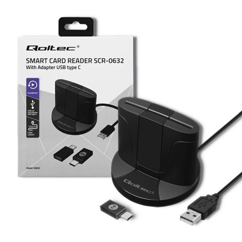 Inteligentny czytnik chipowych kart ID SCR-0632 | USB typu C Inteligentny czytnik chipowych kart ID SCR-0632 | USB typu C
