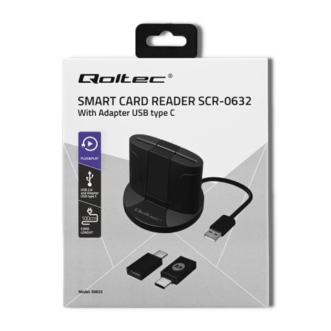 Inteligentny czytnik chipowych kart ID SCR-0632 | USB typu C Inteligentny czytnik chipowych kart ID SCR-0632 | USB typu C