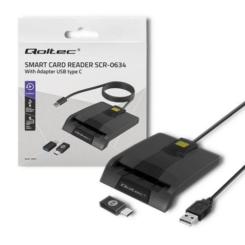 Inteligentny czytnik chipowych kart ID SCR-0634 | USB typu C Inteligentny czytnik chipowych kart ID SCR-0634 | USB typu C