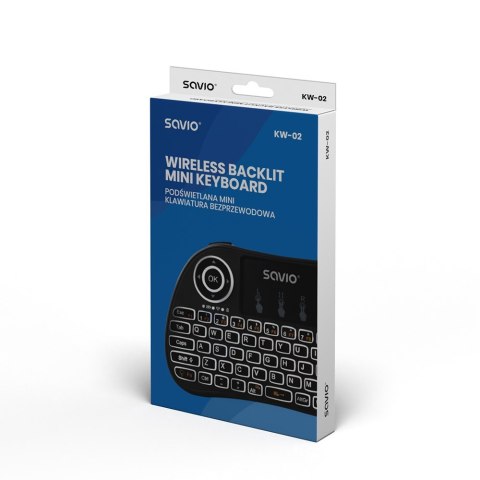 Klawiatura podświetlana bezprzewodowa TV Box, Smart TV, konsole, PC, KW-02 Klawiatura podświetlana bezprzewodowa TV Box, Smart TV, konsole, PC, KW-02