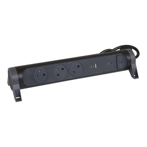 Przedłużacz 3x2PZ + USB A/C 1,5m czarny Przedłużacz 3x2PZ + USB A/C 1,5m czarny
