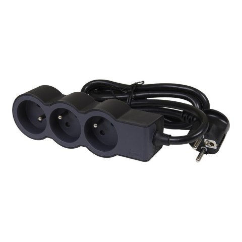 Listwa zasilająca extra płaska 16A 3680W 3x2P+Z z przewodem 1.5 m - Czarno-ciemnoszara Listwa zasilająca extra płaska 16A 3680W 3x2P+Z z przewodem 1.5 m - Czarno-ciemnoszara