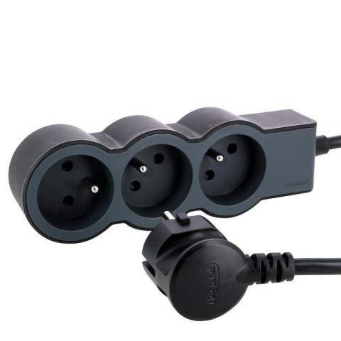 Listwa zasilająca extra płaska 16A 3680W 3x2P+Z z przewodem 1.5 m - Czarno-ciemnoszara Listwa zasilająca extra płaska 16A 3680W 3x2P+Z z przewodem 1.5 m - Czarno-ciemnoszara