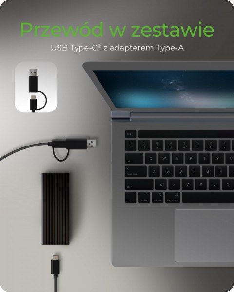 Obudowa IB-1817MCT-C31 NVMe/SATA M.2 2230/2242/2260/2280 Beznarzędziowa Obudowa IB-1817MCT-C31 NVMe/SATA M.2 2230/2242/2260/2280 Beznarzędziowa