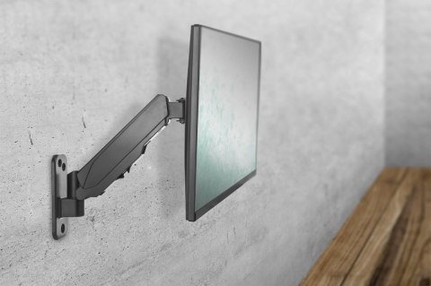 Uchwyt ścienny pojedynczy, 1xLCD, max. 32", max. obciążenie 8kg, ze sprężyną gazową, obrotowy Uchwyt ścienny pojedynczy, 1xLCD, max. 32", max. obciążenie 8kg, ze sprężyną gazową, obrotowy