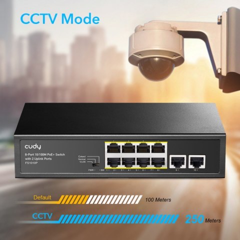 Przełącznik FS1010P 8xFE PoE+ 120W Przełącznik FS1010P 8xFE PoE+ 120W