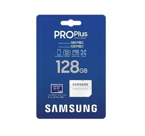Karta pamięci microSD MB-MD128SA/EU 128GB PRO Plus + Adapter Karta pamięci microSD MB-MD128SA/EU 128GB PRO Plus + Adapter