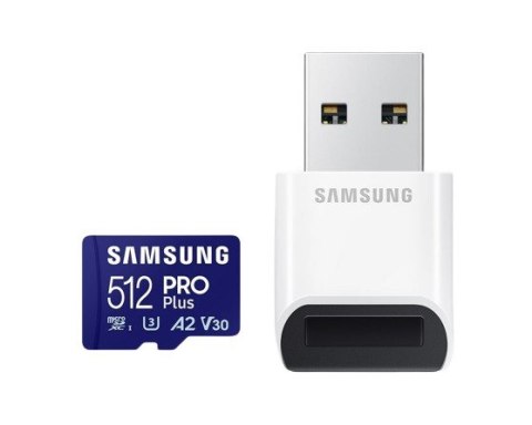 Karta pamięci microSD PRO Plus MB-MD512SB/WW 512GB + czytnik Karta pamięci microSD PRO Plus MB-MD512SB/WW 512GB + czytnik