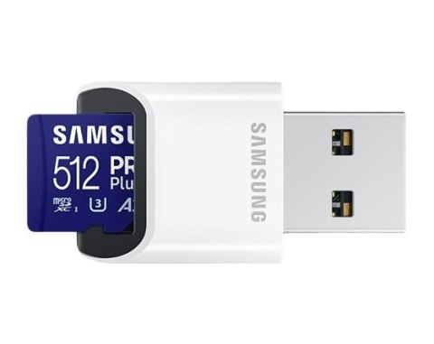 Karta pamięci microSD PRO Plus MB-MD512SB/WW 512GB + czytnik Karta pamięci microSD PRO Plus MB-MD512SB/WW 512GB + czytnik