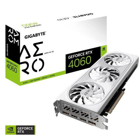 Karta graficzna GeForce RTX 4060 AERO OC 8G GDDR6 128bit 2DP/2HDMI Karta graficzna GeForce RTX 4060 AERO OC 8G GDDR6 128bit 2DP/2HDMI