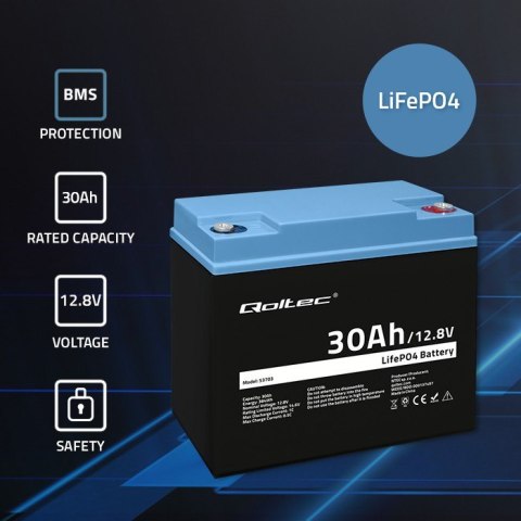 Akumulator LiFePO4 Litowo-Żelazowo-Fosforanowy | 12.8V | 30Ah | 384Wh | BMS Akumulator LiFePO4 Litowo-Żelazowo-Fosforanowy | 12.8V | 30Ah | 384Wh | BMS
