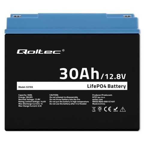 Akumulator LiFePO4 Litowo-Żelazowo-Fosforanowy | 12.8V | 30Ah | 384Wh | BMS Akumulator LiFePO4 Litowo-Żelazowo-Fosforanowy | 12.8V | 30Ah | 384Wh | BMS