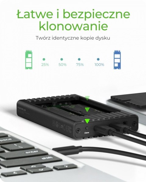 Stacja ICY BOX IB-2817MCL-C31 z funkcją klonowania dla 2x NVMe SSD Stacja ICY BOX IB-2817MCL-C31 z funkcją klonowania dla 2x NVMe SSD