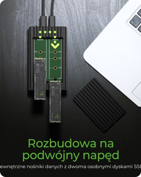 Stacja ICY BOX IB-2817MCL-C31 z funkcją klonowania dla 2x NVMe SSD Stacja ICY BOX IB-2817MCL-C31 z funkcją klonowania dla 2x NVMe SSD