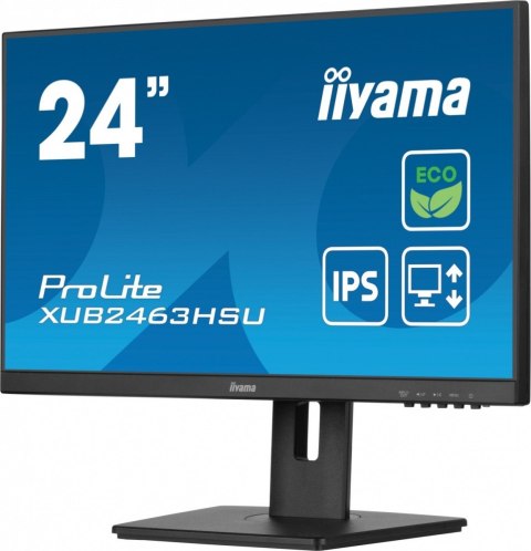 Monitor 23.8 cala ProLite XUB2463HSU-B1 IPS,100HZ,ECO,3ms,SLIM,HDMI,DP,2x USB3.22x2W,HAS(150mm),TCO,EPEAT Monitor 23.8 cala ProLite XUB2463HSU-B1 IPS,100HZ,ECO,3ms,SLIM,HDMI,DP,2x USB3.22x2W,HAS(150mm),TCO,EPEAT