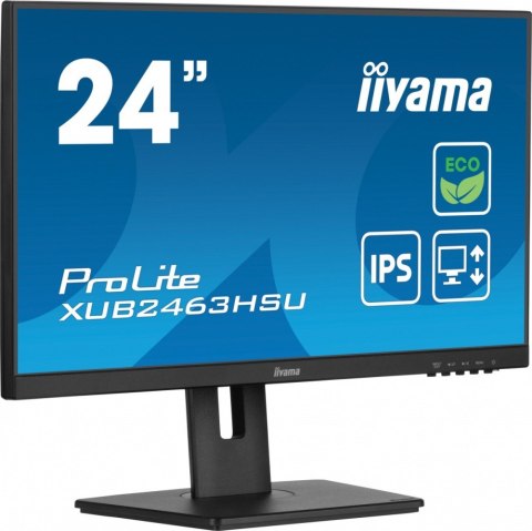 Monitor 23.8 cala ProLite XUB2463HSU-B1 IPS,100HZ,ECO,3ms,SLIM,HDMI,DP,2x USB3.22x2W,HAS(150mm),TCO,EPEAT Monitor 23.8 cala ProLite XUB2463HSU-B1 IPS,100HZ,ECO,3ms,SLIM,HDMI,DP,2x USB3.22x2W,HAS(150mm),TCO,EPEAT