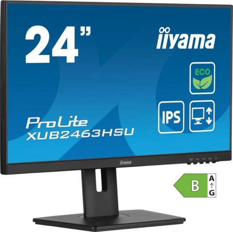 Monitor 23.8 cala ProLite XUB2463HSU-B1 IPS,100HZ,ECO,3ms,SLIM,HDMI,DP,2x USB3.22x2W,HAS(150mm),TCO,EPEAT Monitor 23.8 cala ProLite XUB2463HSU-B1 IPS,100HZ,ECO,3ms,SLIM,HDMI,DP,2x USB3.22x2W,HAS(150mm),TCO,EPEAT