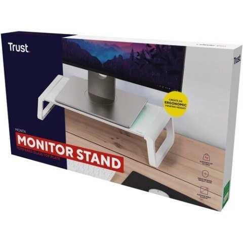 Podstawka pod monitor MONTA GLASS biała Podstawka pod monitor MONTA GLASS biała