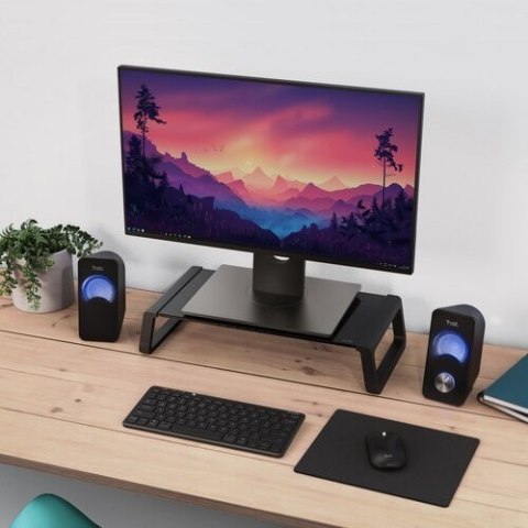 Podstawka pod monitor MONTA GLASS czarna Podstawka pod monitor MONTA GLASS czarna