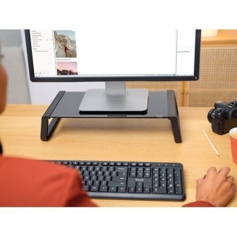Podstawka pod monitor MONTA GLASS czarna Podstawka pod monitor MONTA GLASS czarna