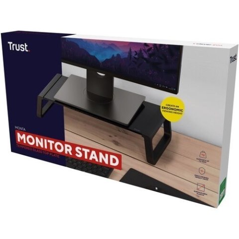 Podstawka pod monitor MONTA GLASS czarna Podstawka pod monitor MONTA GLASS czarna