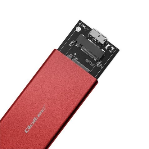 Obudowa | kieszeń na dysk M.2 SSD | SATA | NGFF | USB 3.0 | Superspeed 5Gb/s | 2TB | Czerwona Obudowa | kieszeń na dysk M.2 SSD | SATA | NGFF | USB 3.0 | Superspeed 5Gb/s | 2TB | Czerwona