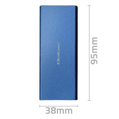 Obudowa | kieszeń na dysk M.2 SSD | SATA | NGFF | USB 3.0 | Superspeed 5Gb/s | 2TB | Niebieska Obudowa | kieszeń na dysk M.2 SSD | SATA | NGFF | USB 3.0 | Superspeed 5Gb/s | 2TB | Niebieska
