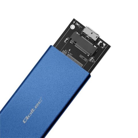 Obudowa | kieszeń na dysk M.2 SSD | SATA | NGFF | USB 3.0 | Superspeed 5Gb/s | 2TB | Niebieska Obudowa | kieszeń na dysk M.2 SSD | SATA | NGFF | USB 3.0 | Superspeed 5Gb/s | 2TB | Niebieska