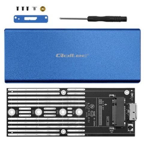 Obudowa | kieszeń na dysk M.2 SSD | SATA | NGFF | USB 3.0 | Superspeed 5Gb/s | 2TB | Niebieska Obudowa | kieszeń na dysk M.2 SSD | SATA | NGFF | USB 3.0 | Superspeed 5Gb/s | 2TB | Niebieska