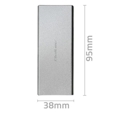 Obudowa | kieszeń na dysk M.2 SSD | SATA | NGFF | USB 3.0 | Superspeed 5Gb/s | 2TB | Srebrna Obudowa | kieszeń na dysk M.2 SSD | SATA | NGFF | USB 3.0 | Superspeed 5Gb/s | 2TB | Srebrna