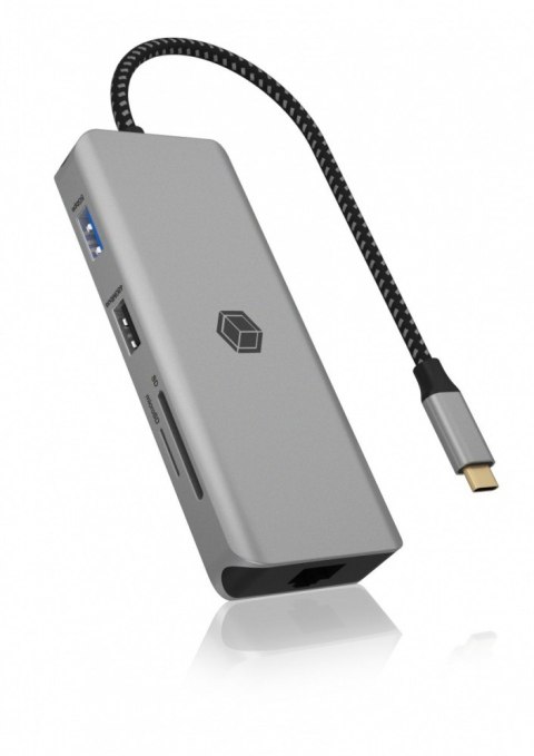 Stacja dokująca IB-DK4012-CPD 9w1, 2x HDMI, 4K60Hz, 3xUSB, 100W PD,LAN, Czytnik kart Stacja dokująca IB-DK4012-CPD 9w1, 2x HDMI, 4K60Hz, 3xUSB, 100W PD,LAN, Czytnik kart