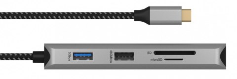 Stacja dokująca IB-DK4012-CPD 9w1, 2x HDMI, 4K60Hz, 3xUSB, 100W PD,LAN, Czytnik kart Stacja dokująca IB-DK4012-CPD 9w1, 2x HDMI, 4K60Hz, 3xUSB, 100W PD,LAN, Czytnik kart