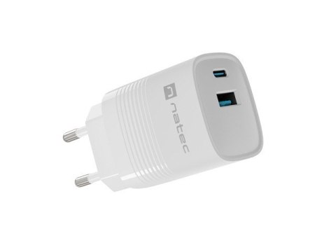 Ładowarka sieciowa Ribera GAN 1X USB-A + 1X USB-C 30W Biała Ładowarka sieciowa Ribera GAN 1X USB-A + 1X USB-C 30W Biała