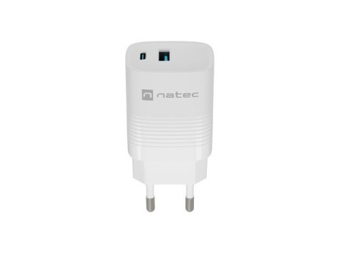 Ładowarka sieciowa Ribera GAN 1X USB-A + 1X USB-C 30W Biała Ładowarka sieciowa Ribera GAN 1X USB-A + 1X USB-C 30W Biała