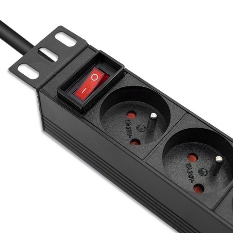 Listwa zasilająca PDU do RACK 10" | 1U | 16A | 4xFrench | 1.8m Listwa zasilająca PDU do RACK 10" | 1U | 16A | 4xFrench | 1.8m
