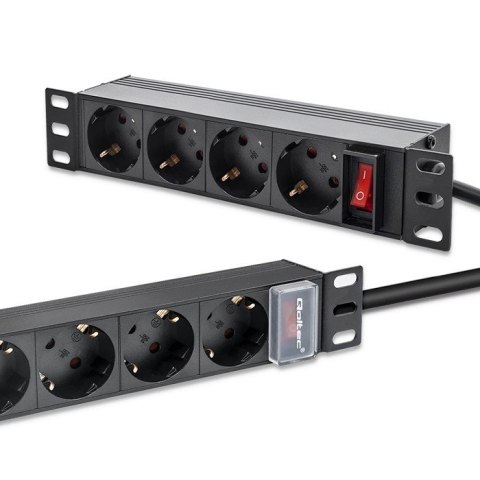 Listwa zasilająca PDU do RACK 10" | 1U | 16A | 4xSchuko | 1.8m Listwa zasilająca PDU do RACK 10" | 1U | 16A | 4xSchuko | 1.8m